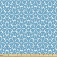 thumbnail image 1 of Ambesonne Floral Fabric by the Yard Upholstery, Abstract Modern Art Deco, 3 Yards, Deep Sky Blue White, 1 of 5