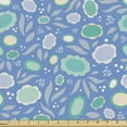 thumbnail image 1 of Ambesonne Floral Fabric by the Yard Upholstery, Abstract Oval Flower Motifs, 1 Yard, Sea Blue Turquoise and Grey, 1 of 5