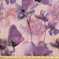 thumbnail image 1 of Ambesonne Floral Fabric by the Yard Upholstery, Art Wild Poppy Flowers Print, 2 Yards, Blush Violet and Lilac, 1 of 5