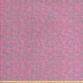 thumbnail image 1 of Ambesonne Floral Fabric by the Yard Upholstery, Big Grey Flowers Petals, 3 Yards, Pink and Grey, 1 of 4