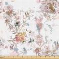thumbnail image 1 of Ambesonne Floral Fabric by the Yard Upholstery, Botanical Leaves Abstract, 3 Yards, Rose and Blue Grey, 1 of 5