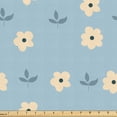 thumbnail image 1 of Ambesonne Floral Fabric by the Yard Upholstery, Chamomiles Leaves Ornament, 2 Yards, Pale Peach and Blue Grey, 1 of 5