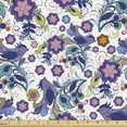 thumbnail image 1 of Ambesonne Floral Fabric by the Yard Upholstery, Classic Bird and Flowers, 10 Yards, Multicolor, 1 of 5