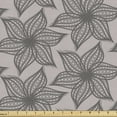 thumbnail image 1 of Ambesonne Floral Fabric by the Yard Upholstery, Coffee Tones Flowers Art, 3 Yards, Pale Taupe and Grey, 1 of 5