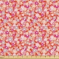 thumbnail image 1 of Ambesonne Floral Fabric by the Yard Upholstery, Dream Daisy Pattern Japanese, 2 Yards, Soft Pink Scarlet and Magenta, 1 of 5
