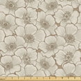 thumbnail image 1 of Ambesonne Floral Fabric by the Yard Upholstery, Flowers Art French Garden, 2 Yards, Dark Tan Champagne and Grey, 1 of 1