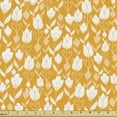 thumbnail image 1 of Ambesonne Floral Fabric by the Yard Upholstery, Flowers on Marigold Tone, 10 Yards, Marigold and White, 1 of 5
