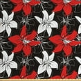 thumbnail image 1 of Ambesonne Floral Fabric by the Yard Upholstery, Garden Plants Botanic Art, 10 Yards, Vermilion White Black, 1 of 4