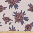 thumbnail image 1 of Ambesonne Floral Fabric by the Yard Upholstery, Grown Peony Flowers Bloom, 1 Yard, Blush Pale Eggplant, 1 of 5