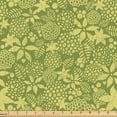 thumbnail image 1 of Ambesonne Floral Fabric by the Yard Upholstery, Grunge Circles Flowers Art, 10 Yards, Avocado Green and Khaki, 1 of 1