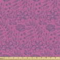 thumbnail image 1 of Ambesonne Floral Fabric by the Yard Upholstery, Hand Drawn Vibrant Flowers, 1 Yard, Charcoal Grey Pink, 1 of 5