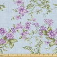 thumbnail image 1 of Ambesonne Floral Fabric by the Yard Upholstery, Lattice Garden Spring Flower, 2 Yards, Soft Blue Lavender, 1 of 5