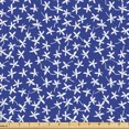 thumbnail image 1 of Ambesonne Floral Fabric by the Yard Upholstery, Little Flowers Silhouette, 1 Yard, Dark Lavender and White, 1 of 5