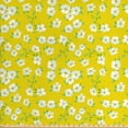 thumbnail image 1 of Ambesonne Floral Fabric by the Yard Upholstery, Meadow Flowers Leaves, 3 Yards, Pale Earth Yellow White, 1 of 4