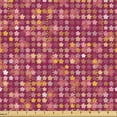 thumbnail image 1 of Ambesonne Floral Fabric by the Yard Upholstery, Minimalist Continuous Flower, 3 Yards, Raspberry and Earth Yellow, 1 of 1