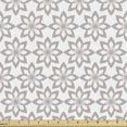 thumbnail image 1 of Ambesonne Floral Fabric by the Yard Upholstery, Monochrome Spring Blooms, 1 Yard, Taupe and White, 1 of 5