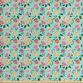 thumbnail image 1 of Ambesonne Floral Fabric by the Yard Upholstery, Pattern of Flowers Art, 10 Yards, Mint Green Multicolor, 1 of 4