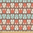 thumbnail image 1 of Ambesonne Floral Fabric by the Yard Upholstery, Retro Garden Blossoms Motif, 10 Yards, Umber and Multicolor, 1 of 5