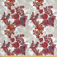thumbnail image 1 of Ambesonne Floral Fabric by the Yard Upholstery, Romantic V?brant Boho, 10 Yards, Red Black Grey, 1 of 4