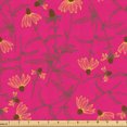 thumbnail image 1 of Ambesonne Floral Fabric by the Yard Upholstery, Rudbeckia Flowers Pattern, 10 Yards, Hot Pink and Chocolate, 1 of 1
