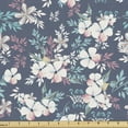 thumbnail image 1 of Ambesonne Floral Fabric by the Yard Upholstery, Soft Tones Neat Floral Art, 10 Yards, Purpleblue Multicolor, 1 of 5