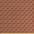 thumbnail image 1 of Ambesonne Floral Fabric by the Yard Upholstery, Spring Ornament Motif, 2 Yards, Dark Orange Sand Brown, 1 of 4