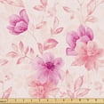 thumbnail image 1 of Ambesonne Floral Fabric by the Yard Upholstery, Spring Vibes Blossom Pinky, 2 Yards, Blush Rose and Beige, 1 of 1