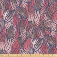 thumbnail image 1 of Ambesonne Floral Fabric by the Yard Upholstery, Striped Foliage Simplistic, 1 Yard, Pale Ruby Lavender and Blue, 1 of 5