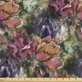 thumbnail image 1 of Ambesonne Floral Fabric by the Yard Upholstery, Tulip Flowers Summer Concept, 2 Yards, Olive Green and Multicolor, 1 of 5
