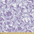 thumbnail image 1 of Ambesonne Floral Fabric by the Yard Upholstery, Vintage Flower Leaves Art, 2 Yards, Mauve Pale Ceil Blue, 1 of 5