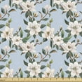 thumbnail image 1 of Ambesonne Floral Fabric by the Yard Upholstery, Vintage Magnolia Flowers Art, 5 Yards, Jade Green and Pale Sepia, 1 of 5