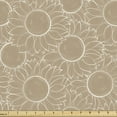 thumbnail image 1 of Ambesonne Floral Fabric by the Yard Upholstery, Vintage Sunflowers Pattern, 1 Yard, Charcoal Grey and White, 1 of 5