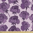 thumbnail image 1 of Ambesonne Floral Fabric by the Yard Upholstery, Violet Tones Romantic Roses, 3 Yards, Eggplant Mauve, 1 of 5