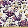 thumbnail image 1 of Ambesonne Floral Fabric by the Yard Upholstery, Watercolor Autumnal Pattern, 10 Yards, White Magenta Khaki, 1 of 5