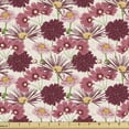 thumbnail image 1 of Ambesonne Floral Fabric by the Yard Upholstery, Watercolor Wild Flowers Art, 3 Yards, Pale Eggshell Multicolor, 1 of 5