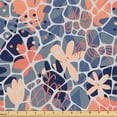 thumbnail image 1 of Ambesonne Floral Fabric by the Yard Upholstery, Whimsical Shapes Flowers, 10 Yards, Dark Lavender Salmon, 1 of 5