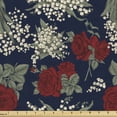 thumbnail image 1 of Ambesonne Floral Fabric by the Yard Upholstery, Wild Roses Vintage Sketch, 1 Yard, Multicolor and Sage Green, 1 of 5