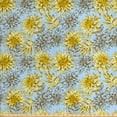 thumbnail image 1 of Ambesonne Floral Fabric by the Yard Upholstery, Yellow Dahlias Print, 3 Yards, Pale Blue Yellow, 1 of 4