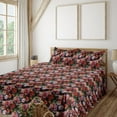 thumbnail image 1 of Ambesonne Floral Fitted & Flat Sheet with Shams 4 Pcs Set, Flowers Landscape Spring Art, Calking, Salmon Pale Pink and Green, 1 of 5