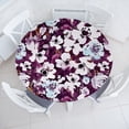 thumbnail image 1 of Ambesonne Floral Fitted Round Tablecloth, Anemone and Daisy Flowers, 40"- 44" Diameter, Dark Magenta White and Yellow, 1 of 1