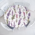 thumbnail image 1 of Ambesonne Floral Fitted Round Tablecloth, Minimalist Spring Romance, 36"- 40" Diameter, Violet Pink and Green, 1 of 5