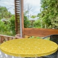 thumbnail image 1 of Ambesonne Floral Fitted Round Tablecloth, Ornamental Summer Daisies, 40"- 44" Diameter, Yellow Yellow, 1 of 5