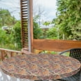thumbnail image 1 of Ambesonne Floral Fitted Round Tablecloth, Paisley Leaf Pattern, 36"- 40" Diameter, Multicolor, 1 of 5
