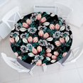 thumbnail image 1 of Ambesonne Floral Fitted Round Tablecloth, Rose Gypsophila Lavender Art, 56"- 60" Diameter, Dark Pink Turquoise and White, 1 of 1