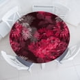 thumbnail image 1 of Ambesonne Floral Fitted Round Tablecloth, Wild Roses Gerbera Pattern, 45"- 56" Diameter, Dark Maroon Magenta and Grey, 1 of 5