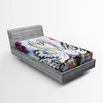 thumbnail image 1 of Ambesonne Floral Fitted Sheet, 2 White Swans in Lake, Twin XL Size, Multicolor, 1 of 2