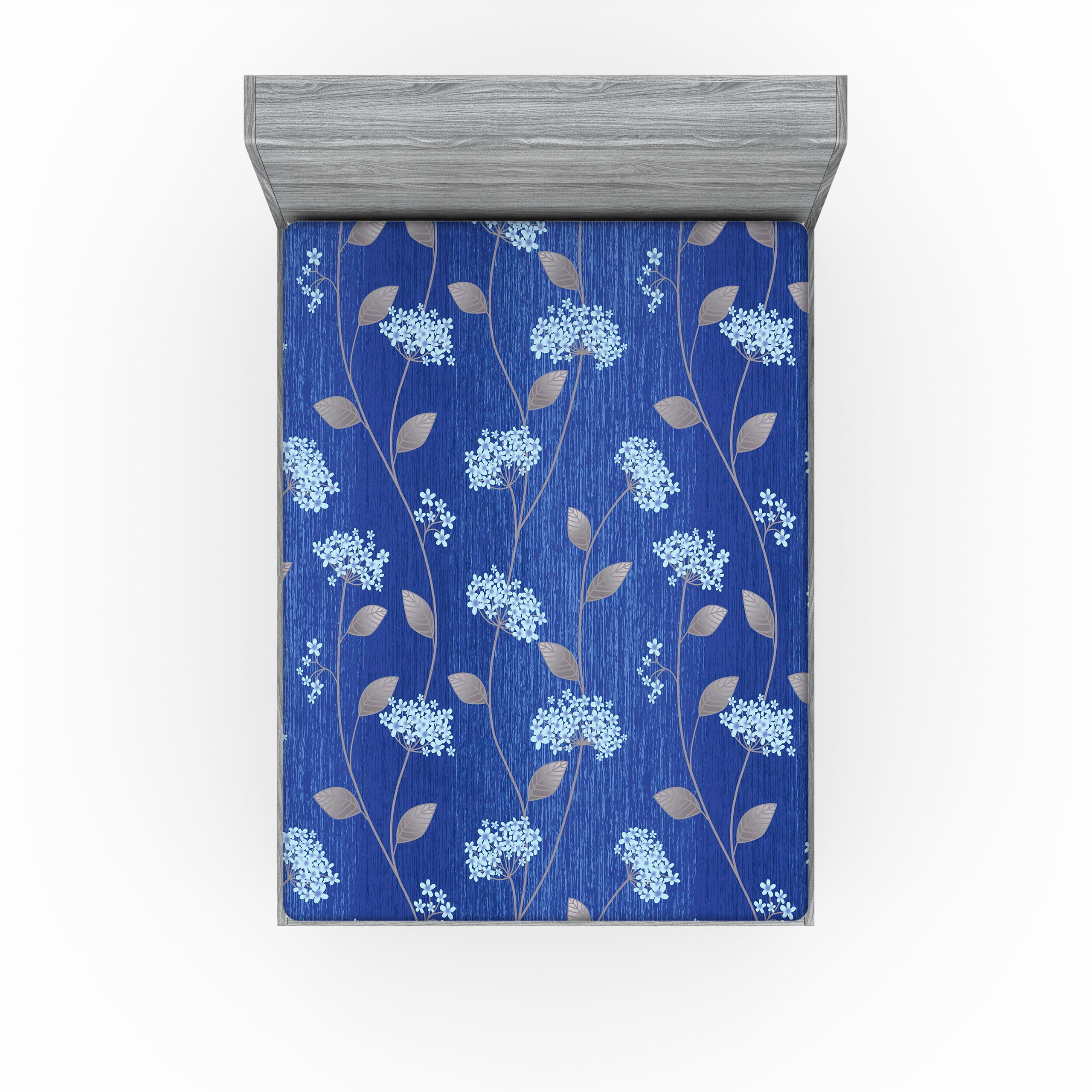 Ambesonne Floral Fitted Sheet, Art Minimalist Bloom Pattern, King Size ...