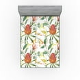 thumbnail image 1 of Ambesonne Floral Fitted Sheet, Australian Banksia Botanical, Full Size, Laurel Green Multicolor, 1 of 5