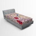 thumbnail image 1 of Ambesonne Floral Fitted Sheet, Blooming Flower Retro, Twin XL Size, Multicolor, 1 of 3