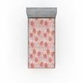 thumbnail image 1 of Ambesonne Floral Fitted Sheet, Circular Flower Silhouette, Twin Size, Dried Rose Blush and Pink, 1 of 5